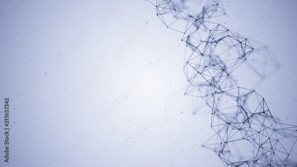 Poster Abstract connecting dots and lines. Technology background. Global network connection.