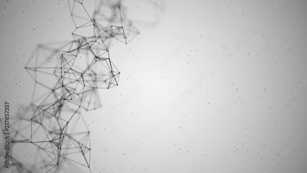 Leinwandbilder abstract connecting dots and lines. technology background. global network connection.