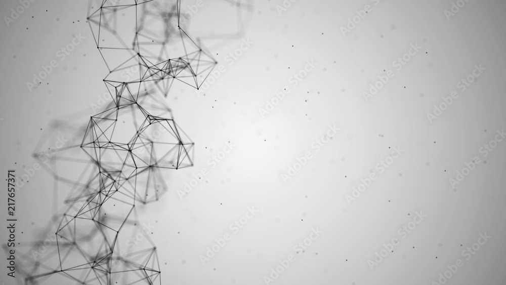 Poster Abstract connecting dots and lines. Technology background. Global network connection.