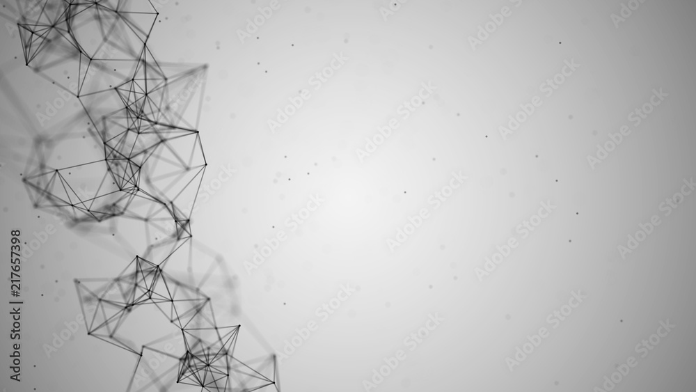Poster Abstract connecting dots and lines. Technology background. Global network connection.