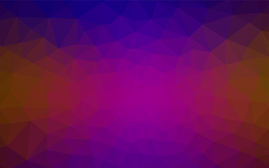 Dark Blue, Red vector shining triangular backdrop.