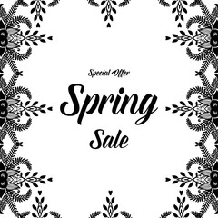 Spring sale hand draw floral design vector illustration