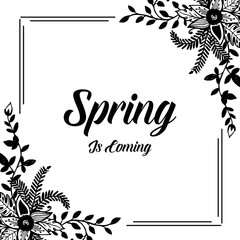Spring is coming floral design collection vector illustration