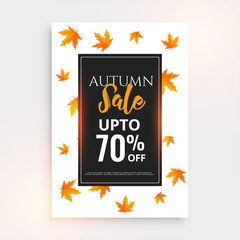 promotional autumn sale flyer design with text space
