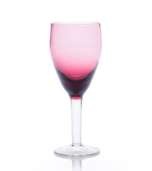 empty wine glass isolated on a white background