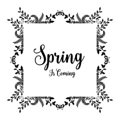 Spring is coming floral design collection vector illustration