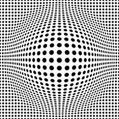 seamless background with optical illusion of a ball © ARTvektor