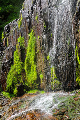 Beautiful waterfall in Caucasus mountains in Adjara, Georgia
