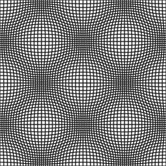 seamless fashion black-white pattern with the illusion of a sphere