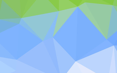 Light Blue, Green vector abstract mosaic background.