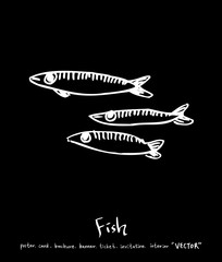 해산물 일러스트 / 손으로 그린 수산물 그림