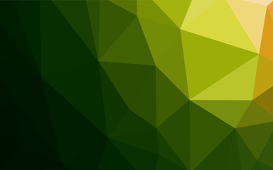 Dark Green, Red vector gradient triangles pattern.