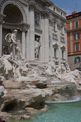 Fototapeta na wymiar The Trevi Fountain. The Trevi Fountain (Italian: Fontana di Trevi) is a fountain in the Trevi district in Rome, Italy, designed by Italian architect Nicola Salvi