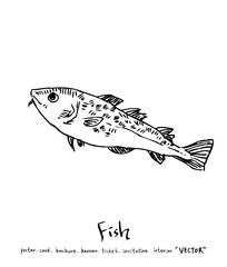 해산물 일러스트 / 손으로 그린 수산물 그림