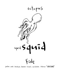 해산물 일러스트 / 손으로 그린 수산물 그림