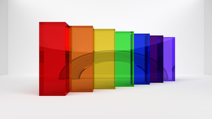 3D rendered glass abstract