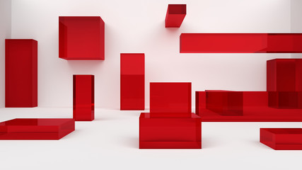 3D rendered glass abstract