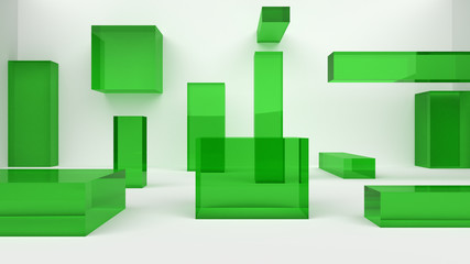 3D rendered glass abstract