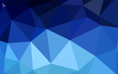 Dark BLUE vector triangle mosaic texture.