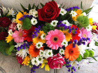 Flower arrangement up