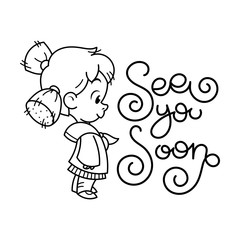 Cutest kid. Illustration isolated on white background. Design element for print, t-shirt, poster, card, banner.