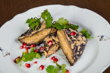 Stuffed eggplant with herbs