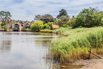 View on the beatiful historic Beaulieu village and river in the New forest area of Hampshire in  England, United Kingdom - obrazy, fototapety, plakaty