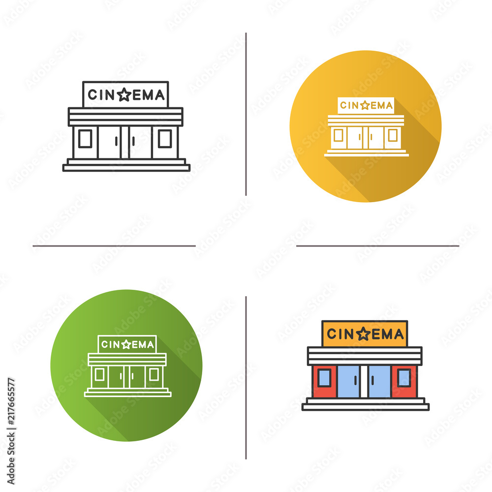 Poster Cinema building icon