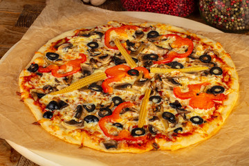 Tasty vegetarian pizza