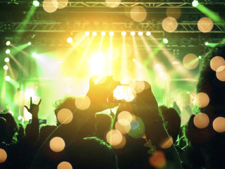 Positive vibes inside a crowded concert hall