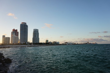 Fototapeta premium Miami Beach, South Beach Skyline