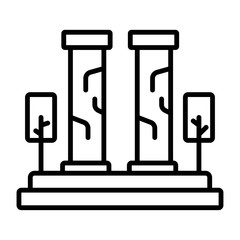 Ruins vector icon