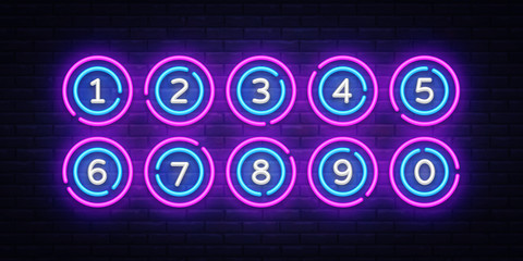 Lottery Balls neon signs vector. Lotto Design template neon sign, Casino, celebration light banner, neon signboard, nightly bright advertising, light inscription. Vector illustration © Ivan