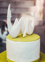 Wedding cakes with hand made decorations