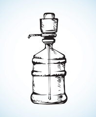 Bottle of water. Vector drawing