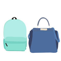 backpack and bag