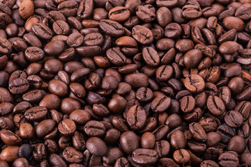 Roasted coffee beans background