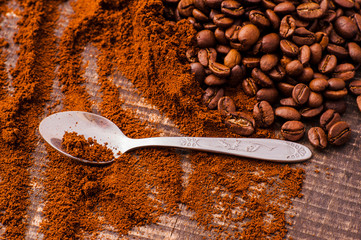 Aromatic coffee beans.