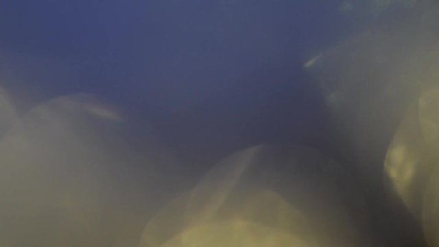 Moving colorful dreamy light leaks in yellow and blue tones, Mixed hue.