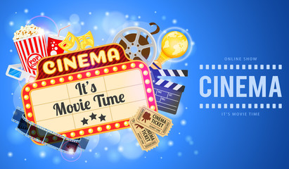 Obraz premium Cinema and Movie Banner
