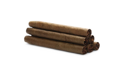 Cigarillos, cigars isolated on white background