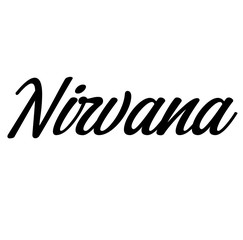 nirvana label on white
