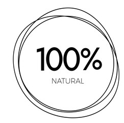 100 percent natural label