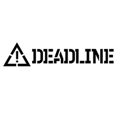 deadline label on white