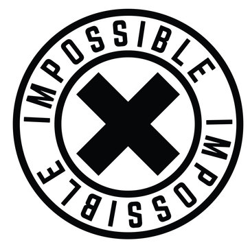impossible stamp on white