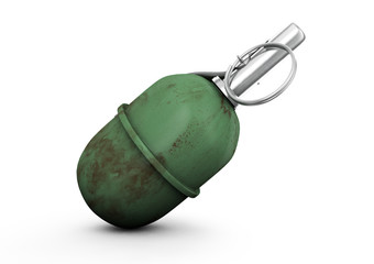 3D rendering Realistic hand grenade bomb