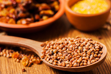 buckwheat on the table