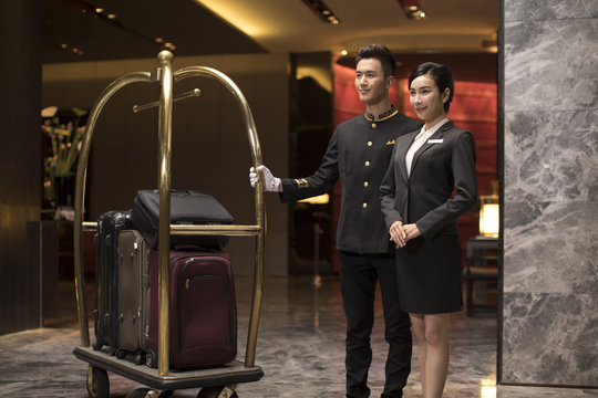 Professional service in luxury hotel