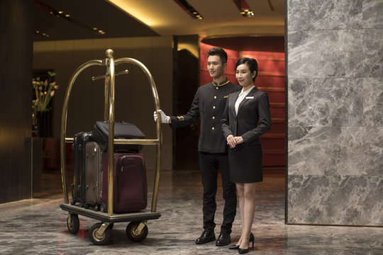 Professional service in luxury hotel