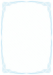 Blue frame border with security protective grid